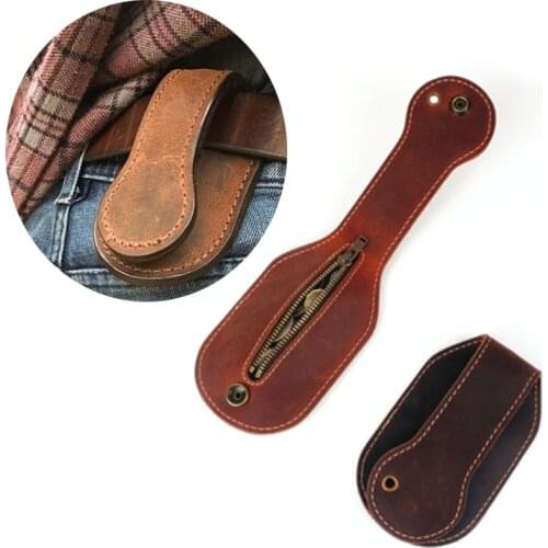 Men Leather Coin Purse Outdoor Utility Self-Defense Multi-Tool Wallet Women