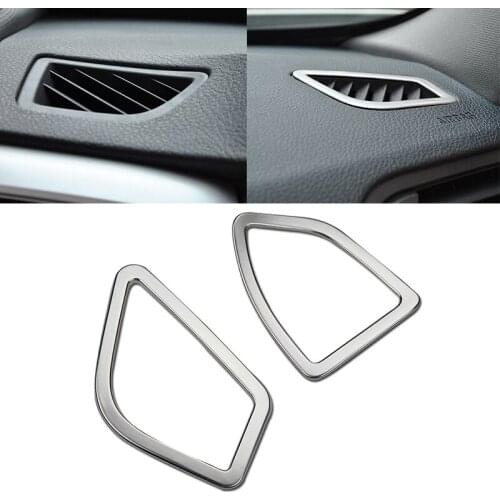 Car Dashboard Air Conditioning Cover Trim ABS chrome plated Vent Outlet Decorative Strip car Interior accessories