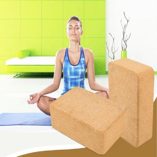 Natural cork + EVA high-density yoga brick fitness dance auxiliary brick