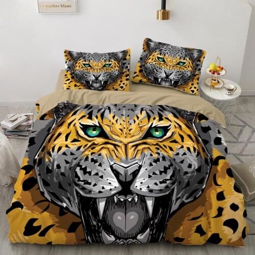 Duvet cover set sheet family euro 2.0 1.5 for home Bedding set bed linen 3D luxury bed linings 4-7pcs tiger