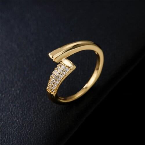 Simple Geometric Ring For Women Female Cute Finger Rings Romantic Birthday Gift For Girlfriend Fashion Zircon Stone Jewelry