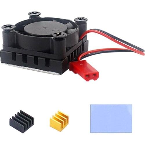 Raspberry Pi 4 Model B Cooler Kit CPU RAM Cooler Cooling Fan + Aluminum Heatsink for Raspberry Pi 4 4B