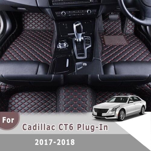 RHD Carpets For Cadillac CT6 Plug-In 2018 2017 Car Floor Mats Custom Auto Foot Pads Automobile carpet covers Anti-Dirty