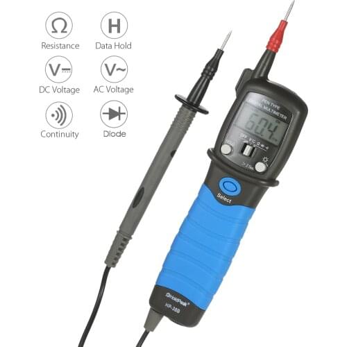Handheld multimeter Backlight LCD Display Pen Type Digital Multimeters DC/AC Voltage Meter Resistance Diode Continuity Tester