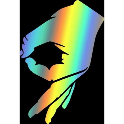 S51425# Various Sizes/Colors Car Stickers Vinyl Decal OK Circle Hand Shocker Motorcycle Decorative Accessories Creative