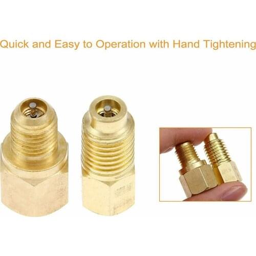 Connects R12 R22 Hose To R134A Refrigerant Tank Adapter 1/4\\\\\\\" Female X 1/2\\\\\\\" Male Refrigerant Tank Adapter