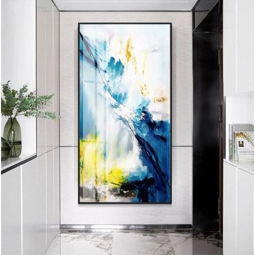 Modern Colorful Yellow Wall Abstract Art Posters and Prints Canvas Painting Creative Line Pictures for Living Room Home Decor