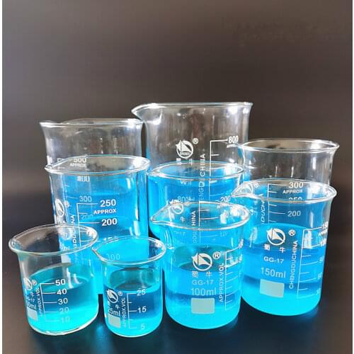 1pcs High-quality Glass Beaker For Laboratory Glassware, Capacity 25/50/100/150/200/250/300/400/500/600/800/1000/2000ml