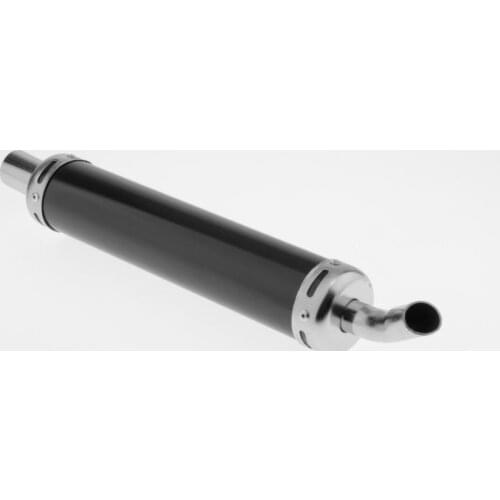 28mm Universal Anodized Aluminum Motorcycle Exhaust Muffler Right Side Black