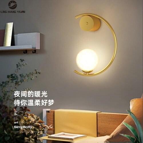 Gold Frame Modern Led Wall Light 110V 220V Sconce Wall Lamp for Living room Bedroom Bedside Room Dining room Wall LED Lamp 10W
