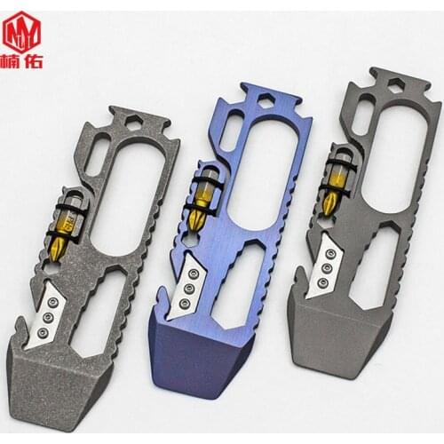 1PCS Outdoor Survival Tool Titanium Alloy EDC Crowbar Multifunctional Portable Bottle Opener