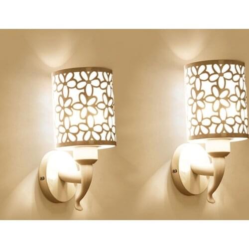 2pcs Wall Lamps Indoor Bedroom Simple Style Wall Sconces Wall Light Lamp Bedding Lamp Luminaria Creative Staircase Living Room