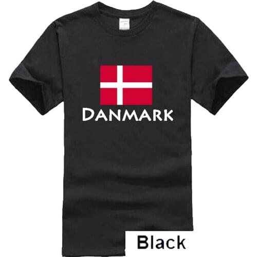 2018 Country DANMARK Unisex t-shirts Printing DANMARK Flag Top Tees Cotton T-shirts Men Solid Tops Summer t shirts Adult/kids