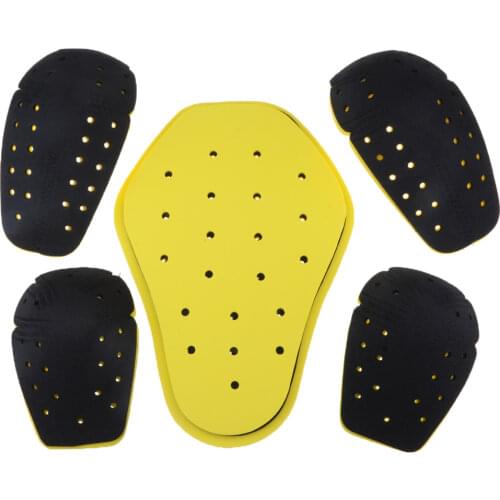 5Pcs Motorcycle Riders Shoulder Elbow Back Protection Pad Racing Safety Insert Armour for Skateboarding SKiing