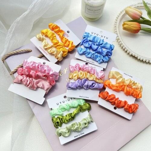 6401 Net Red Simple Ins Large Intestine Ring Fat Sausage Hair Band Head Rope Girls Small Number Small Intestine Hair