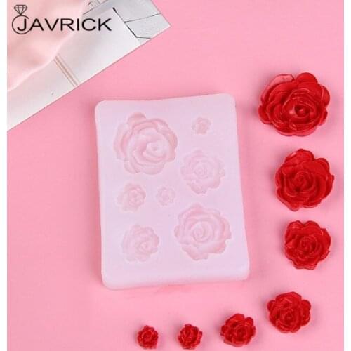 7 Sizes Resin Rose Flower Pendant Silicone Mold Resin Jewelry Making Accessories