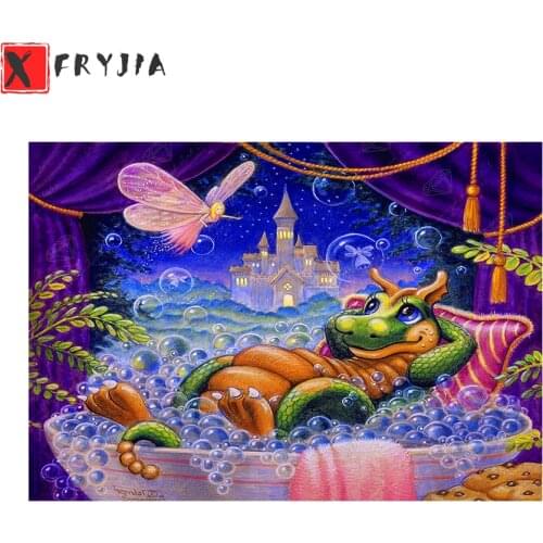 Diamond Painting Cartoon animal cute dragon children room decoration Diamond Embroidery Diamond Mosaic Cross Stitch Decoration