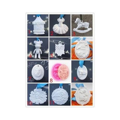 Aroma gypsum diy chocolate mold Silicone mould /car hanging baking tools