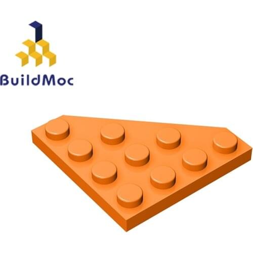 BuildMOC Assembles Particles 30503 Wedge, Plate 4x4 Cut Corner For Building Blocks Parts DIY Educati