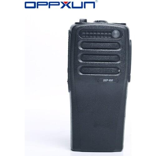 OPPXUN Black Housing Shell Front Case with Volume Channel Knobs for Motorola Walkie Talkie XIR P3688 DP1400 DEP450 Two Way Radio