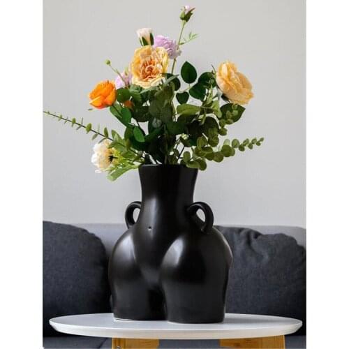 BUM Arts Girl Ass Pot Woman Desktop Resin Modern Office Living Room Home Decoration Arrangement Flower Vases Gift AA7