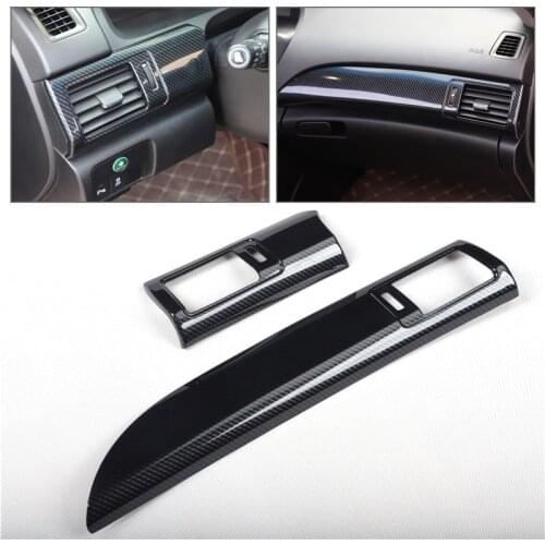 2pcs/set Console Dashboard L&R Air Vent Trim Decoration Strip fit for Honda Accord 2014 2015 2016 2017