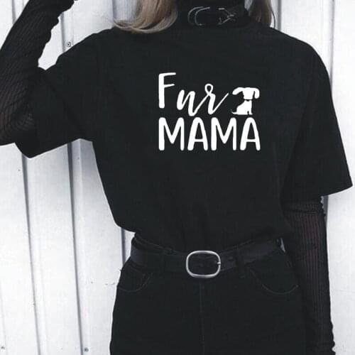 Summer Short Sleeve Harajuku T Shirt Women Tops Casual Cotton Women T Shirt Funny Mama Dog Print Tee Shirt Femme Camiseta Mujer