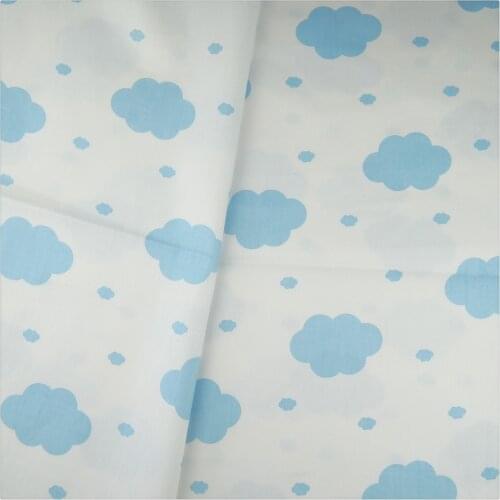 Cotton Fabric Baby Bedding Decoration Blue Clouds Diy Fabrics Tissue Home Textile Doll Patchwork Quilting Sewing Cloth Crafts