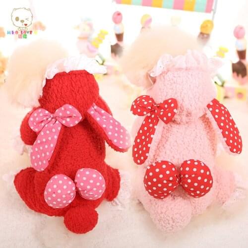 Pet Jumpsuit For Dogs Yorkshire Teddy Chihuahua Girl Dog Clothes Winter Warm Jacket Puppy Clothing Fully Shrouded The Belly