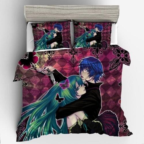 Anime Girls Bedding Set Children Cartoon Duvet Cover Quilt Cover Girl/Boy Bedclothes Comforter Bedding Set