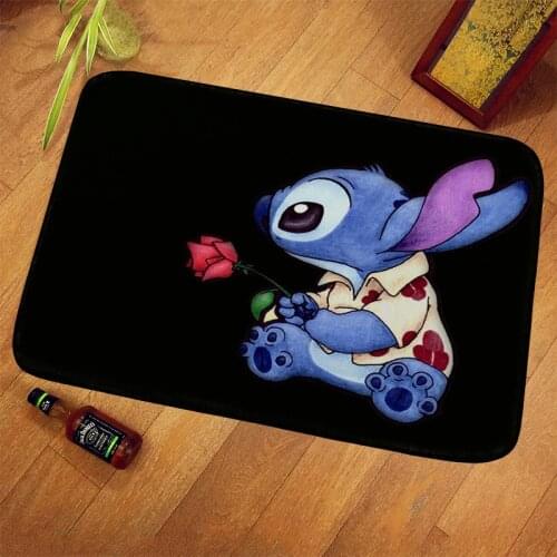 Disney Doormat Lilo and Stitch Kids Playmat Home Mat Anti Slip Carpet Living Room/Hallway Bath Mat for Kids Rug