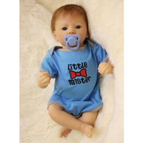 Sudoll About 20" Reborn Soft Silicone Vinyl Doll Handmade Lifelike Newborn Doll Cute BB Doll Toy for Kids