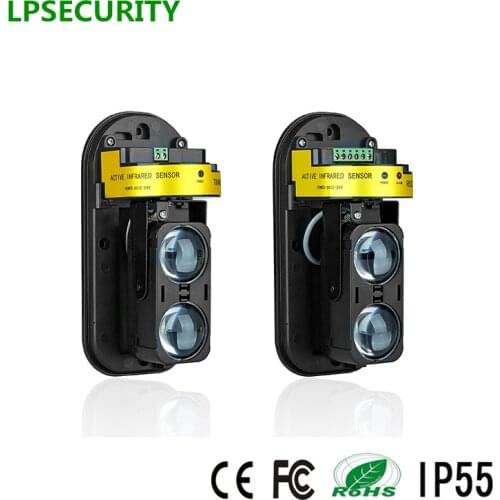 LPSECURITY Intrusion Alarm Infrared Detector Burglar Alarm ABT-150 Photoelectric Dual Beam Perimeter Fence Window Outdoor
