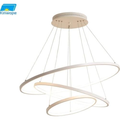 Modern Creative Ring Restaurant Chandelier Atmosphere Nordic Personality Hotel Decoration Round Living Room Chandelier