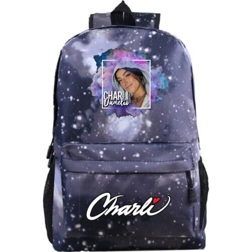 Fashion Charli Damelio School Backpacks Girls bag Mochila Boys Girls bookbag Women Laptop knapsack
