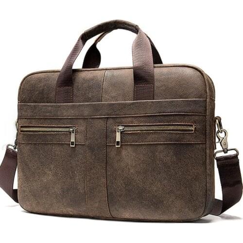 2020 New Fashion Briefcases Business Men Handbag Genuine Leather Men Messenger Bags Best Laptop Bags Top-Handle