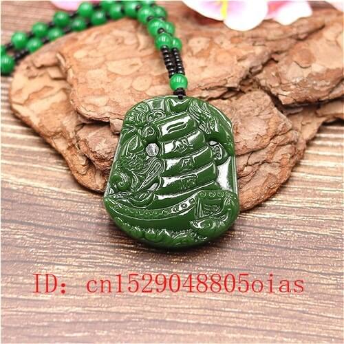 Natural Green Chinese Jade Sailboat Pendant Beads Necklace Fashion Charm Jadeite Jewelry Carved Amulet Gifts for Women Men