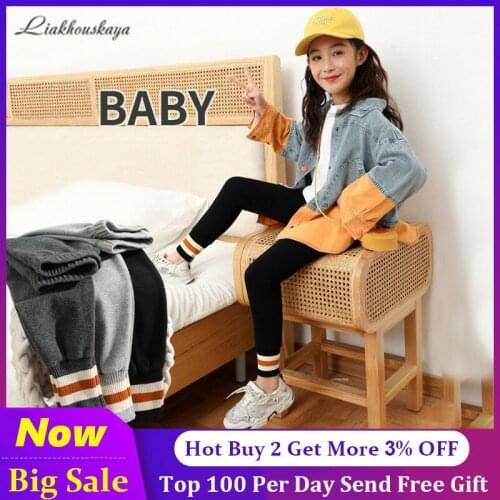 2020 New Kids Trousers For Girls Thicken Leggings Girls Autumn Winter Plus Velvet Pants Baby Girls Infantil ChildrenS Clothing