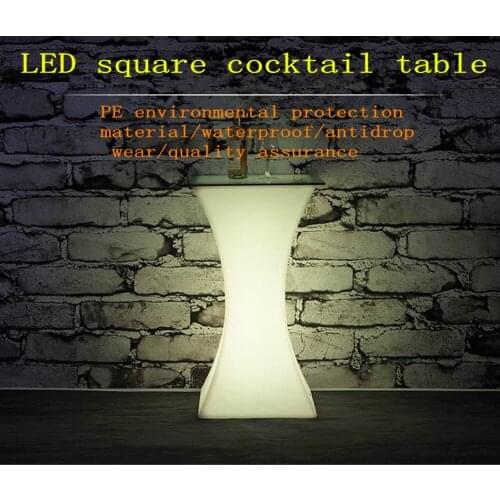 2020 New Led Luminous cocktail tabl Round High Foot Bar Table For Night Club Coffee Shop Creative Lighting Furniture