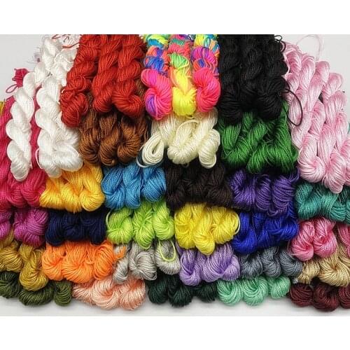 New 20yards/lot 1.0mm Chinese Knot Line Cord Silk Satin Cord Nylon Cord DIY String Necklace Bracelets Cord