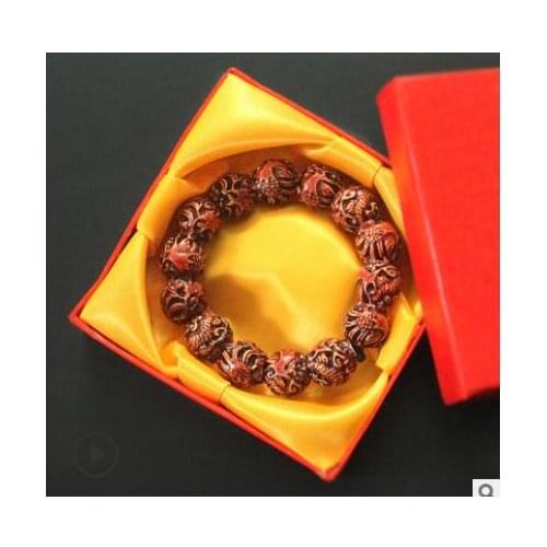 Wholesale boxes of Beads sandalwood Bodhi bracelet beads Wholesale 2 PCS SETS bracelet + exquisite packaging box