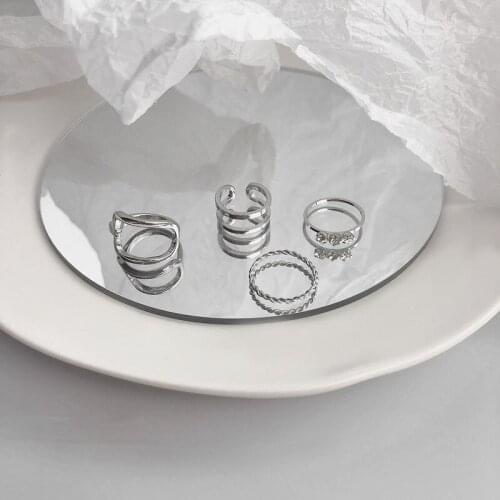 Origin Summer Temperament Cubic Zircon Double Layer Ring for Women Hiphop Open Adjustable Hollow Index Finger Ring Jewellery