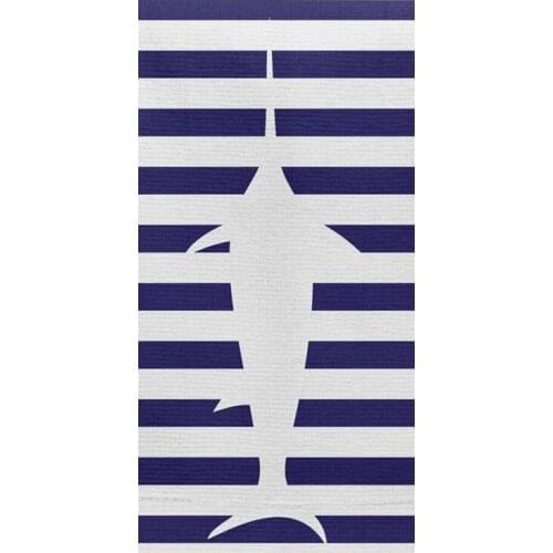 Navy Blue Swordfish Nautical Stripes Microfibre Beach Travel Towels Cool Swordfish Silhouette Swimming Surf Towel for Bath Gifts