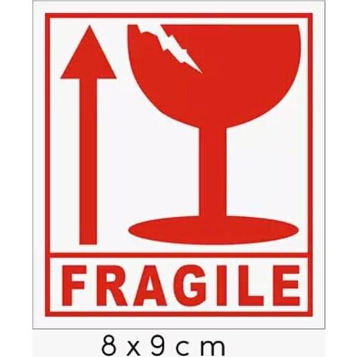 Sell Stock 80x90mm Fragile Sticker Shipping Warning Labels 10 Sheets Total 60pcs