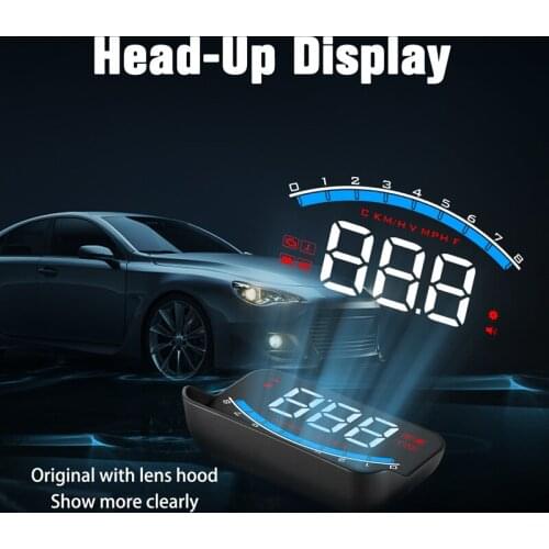 OHANEE HUD M6s head up display Overspeed Warning Windshield Projector on-board OBD scanner With Lens Hood Universal Auto HUD