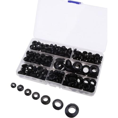 260 Pieces Boat Rubber Grommet Hole Plug Electrical Wire Gasket Assorted Kit Set