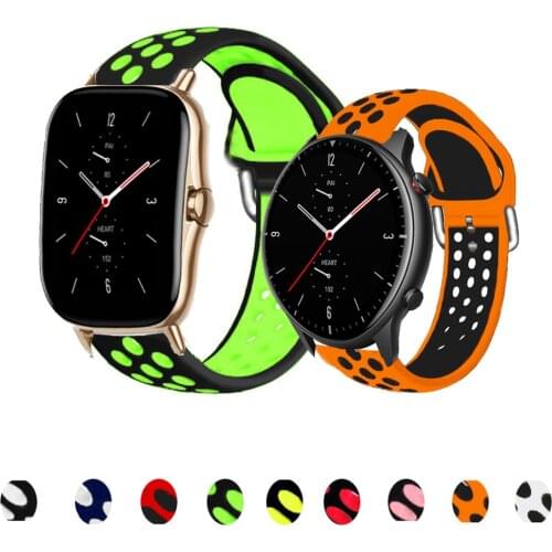 20/22mm soft silicone Strap For Xiaomi Amazfit Bip S/Amazfit GTS 2/Amazfit GTR 2 Bracelet For Huami Amazfit GTR 42/47mm Strap