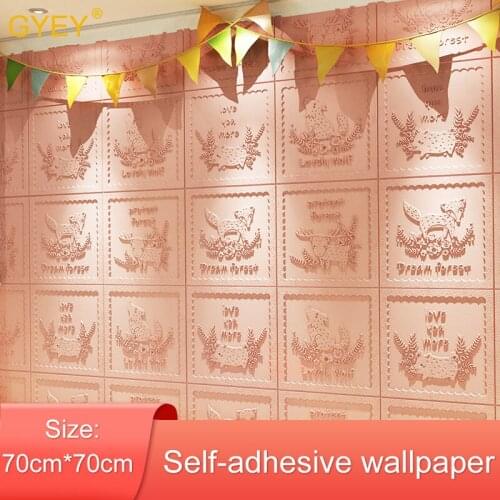 Self Adhesive 3D Foam Wallpaper For Kids Room DIY Creative Brick Wall Sticker Bedroom Home Decor Waterproof Decorative Stickers