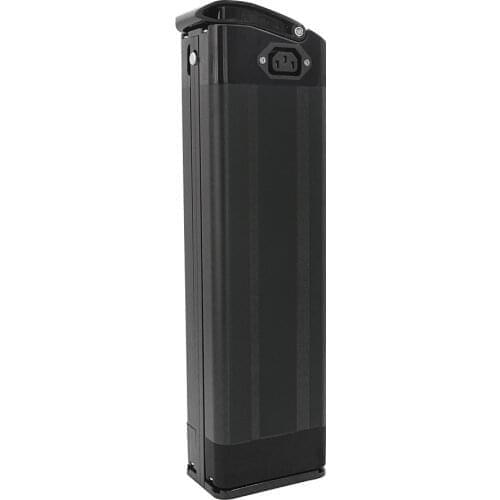 Free Shipping 48v 250w 350w 500w 750w rechargeable li-ion silver fish upper top discharge plug port E-bike battery pack