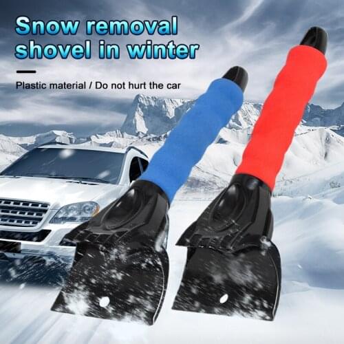 Ice Scraper Car Snow Removal Shovel Windshield Auto Defrosting Car Winter Snow Removal Cleaning Tool Ice Scraper Deicing Brush